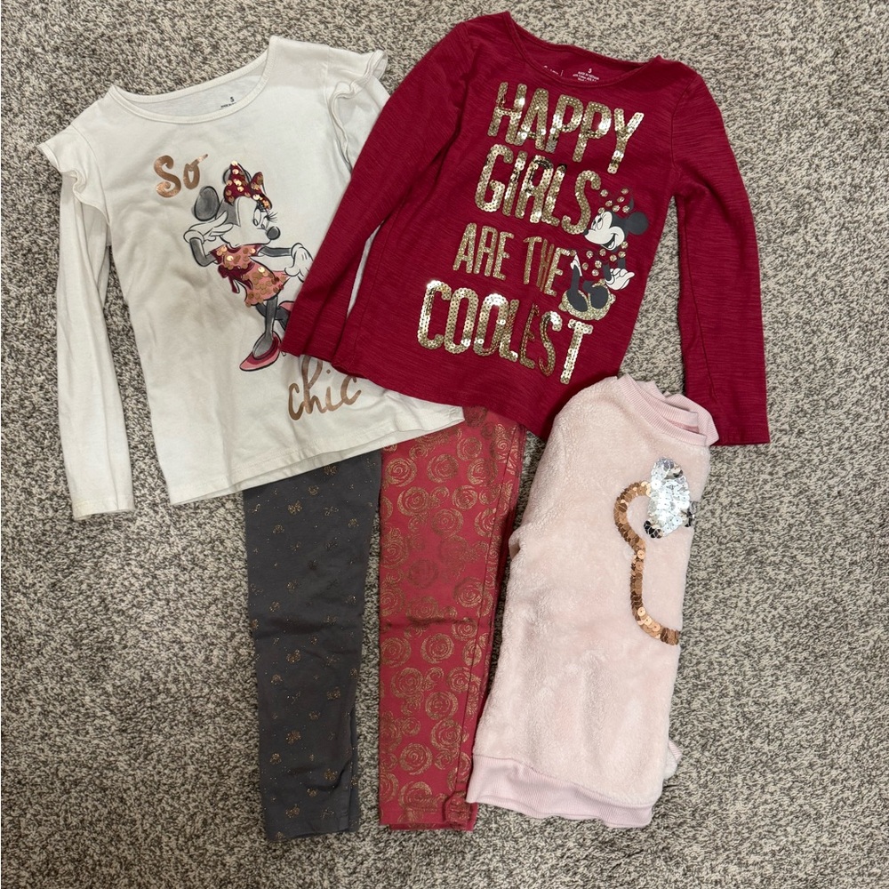 Disney Kids Matching Set - Red, White, Gray